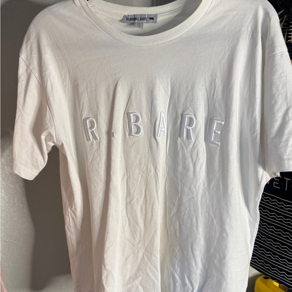 Running Bare White Short Sleeve Tee